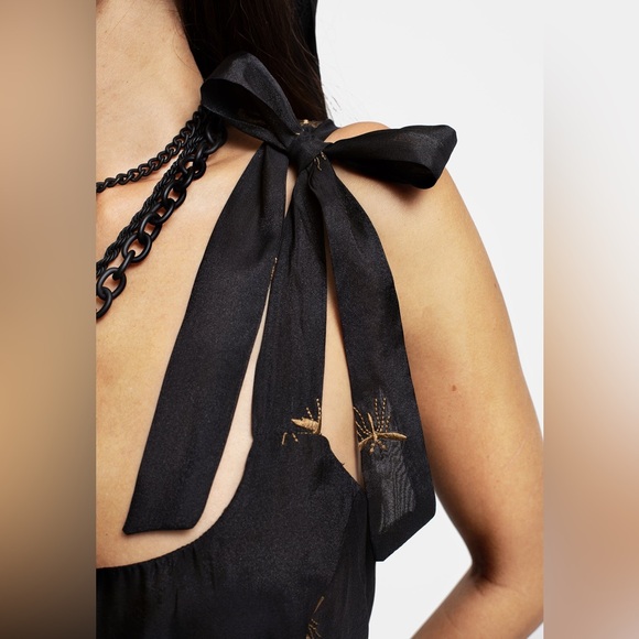 Disturbia Insectarium Embroidered Organza Tiered Corset Mini Dress US 4/UK 8 - Picture 2 of 8